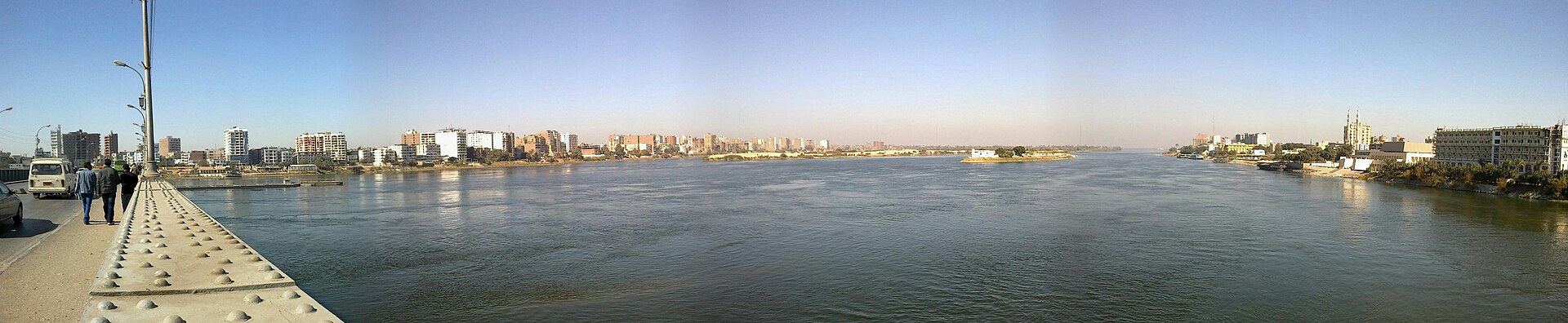 Panoramic view of the Nile at Sohag, Middle Egypt