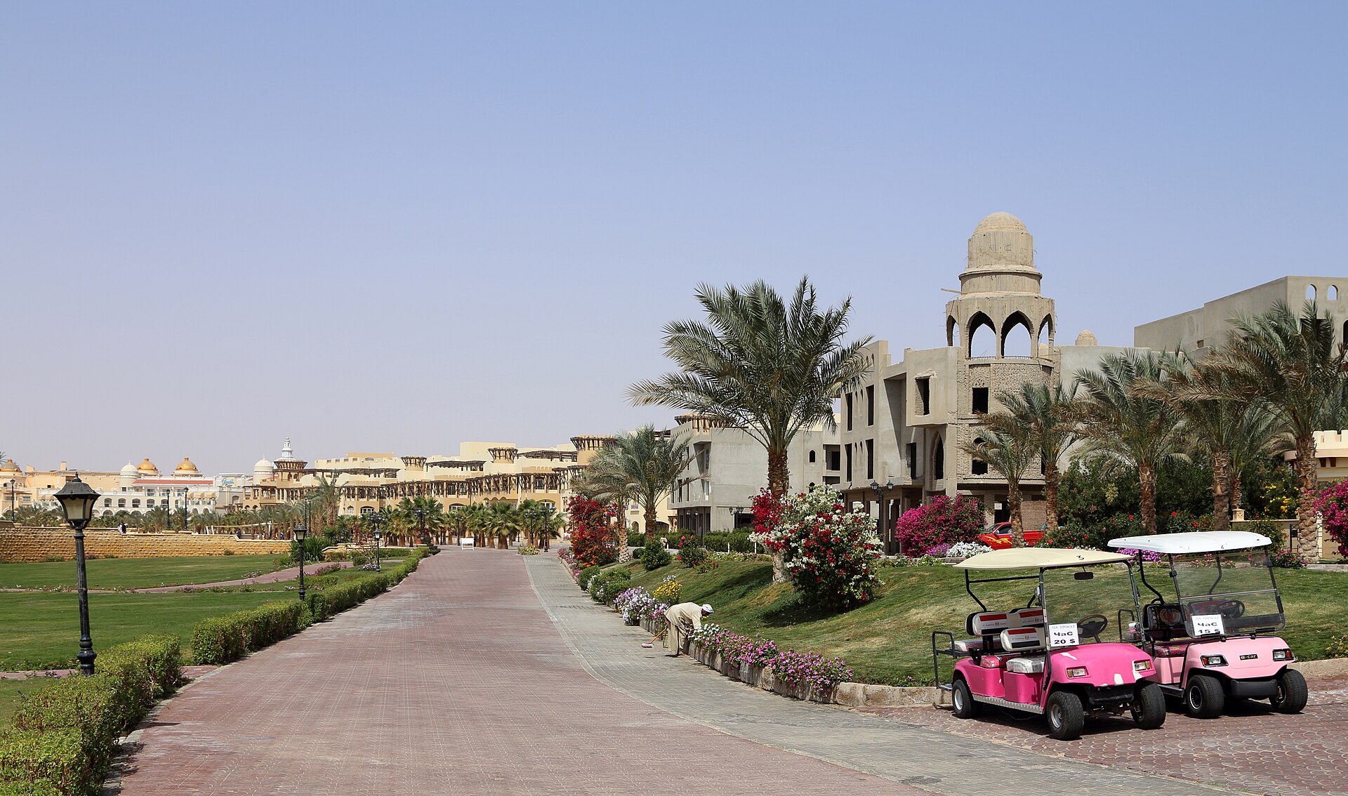 Promenade and Red Sea shoreline at Sahl Hasheesh, Egypt