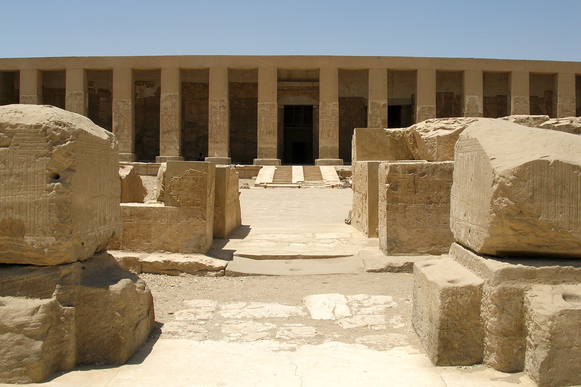 Temple of Seti I at Abydos in Middle Egypt