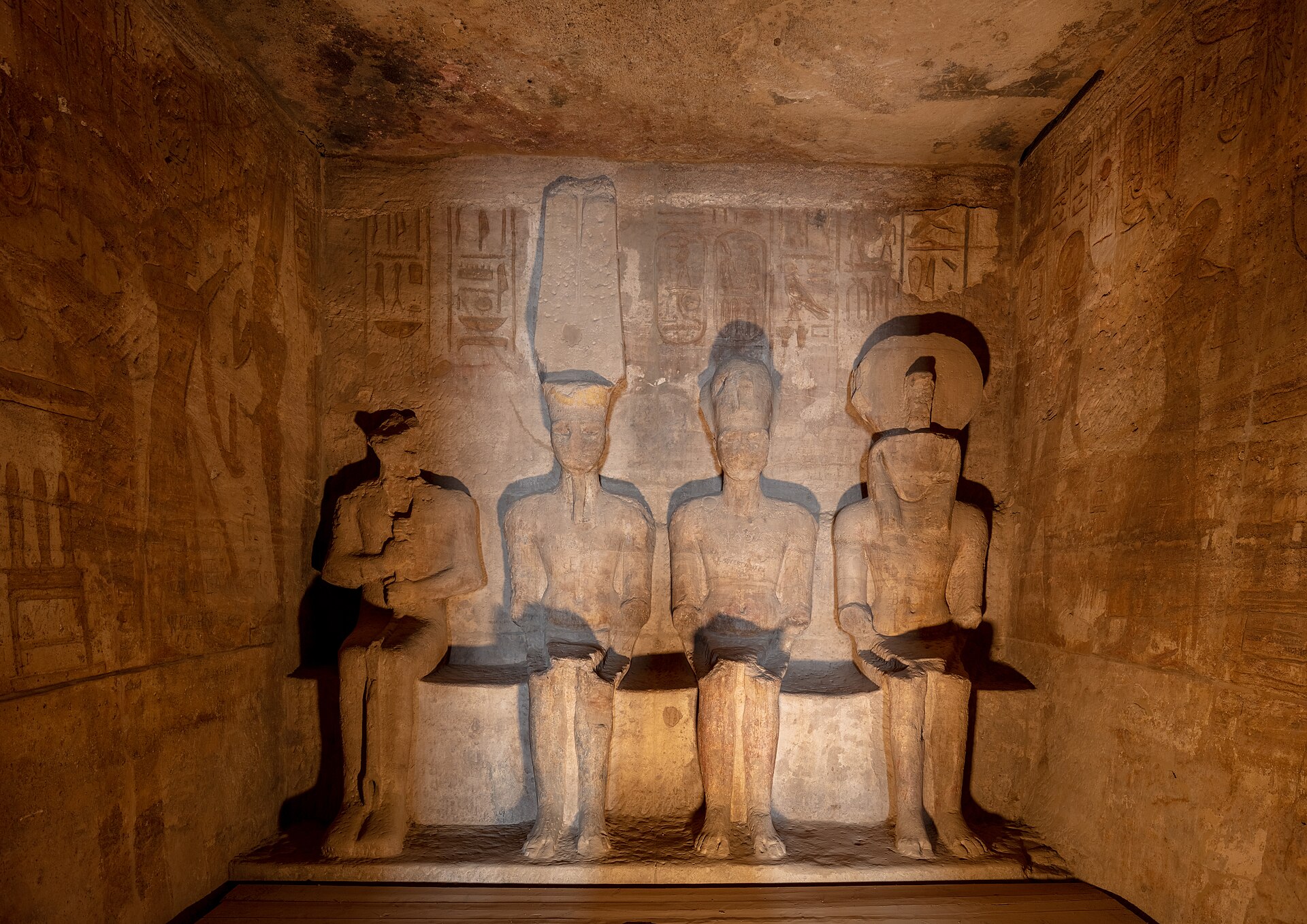 Colossal statues at the Great Temple of Ramesses II, Abu Simbel, Egypt