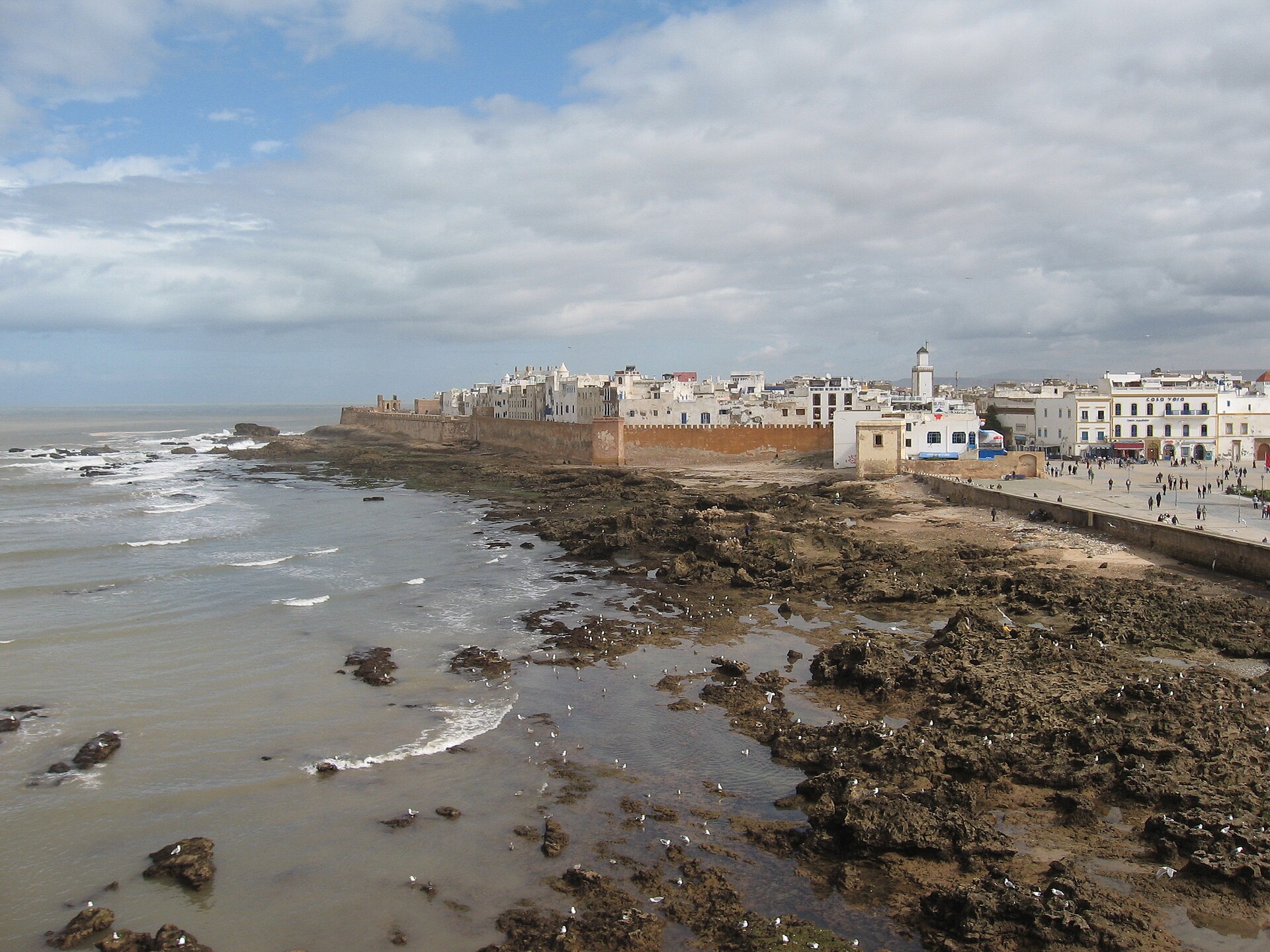 The ramparts of Essaouira on the Atlantic coast, the destination of the Marrakech to Essaouira transfer